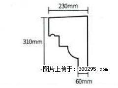 产品分解图型 - 檐口线，型号：SX311-YK-3，规格：230x310mm(3) - 四平三象EPS建材 sp.sx311.cc